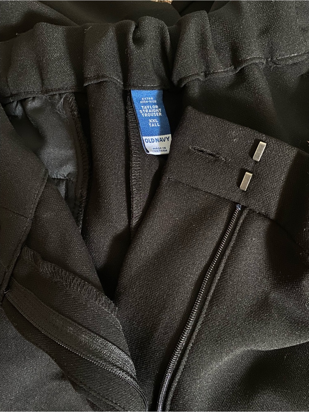 Old Navy Extra High Rise Taylor Straight Black Trouser Women’s XXL Tall NWT - Picture 4 of 7